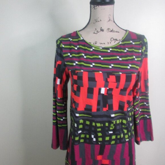 Lynn Ritchie Silver Tunic Blouse XS Colorful - Picture 5 of 11